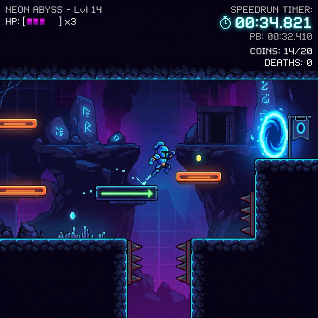 Trap Run speedrun action screenshot